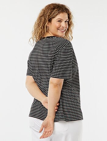 T-shirt a righe a maniche corte