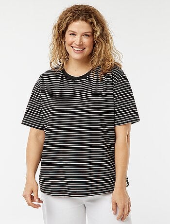 T-shirt a righe a maniche corte