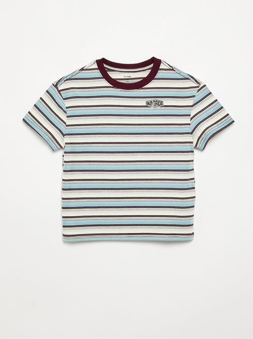 T-shirt a righe a maniche corte - Kiabi
