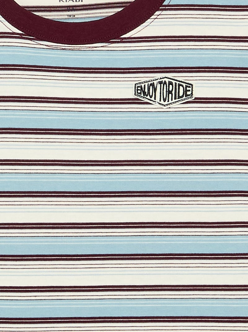 T-shirt a righe a maniche corte Blu - Kiabi