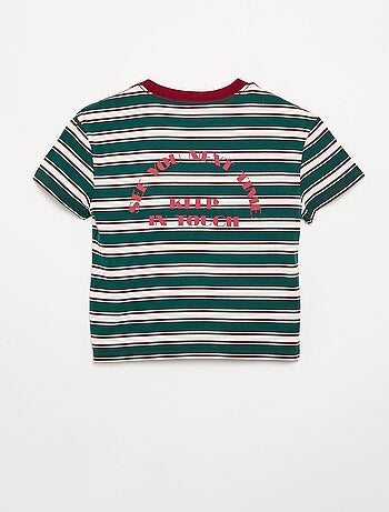 T-shirt a righe a maniche corte