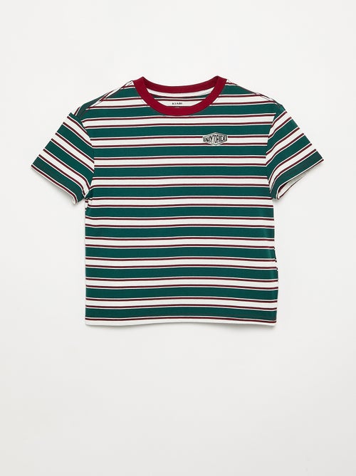 T-shirt a righe a maniche corte - Kiabi