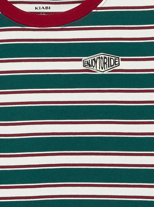 T-shirt a righe a maniche corte - Kiabi