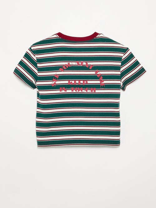 T-shirt a righe a maniche corte - Kiabi
