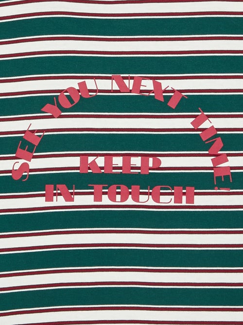 T-shirt a righe a maniche corte - Kiabi