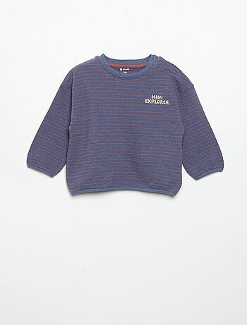 T-shirt a righe a maniche lunghe