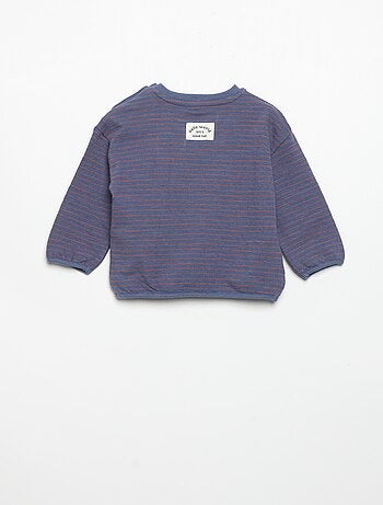 T-shirt a righe a maniche lunghe