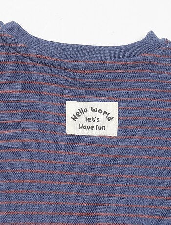 T-shirt a righe a maniche lunghe