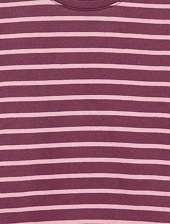 T-shirt a righe a maniche lunghe
