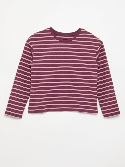 T-shirt a righe a maniche lunghe - Kiabi
