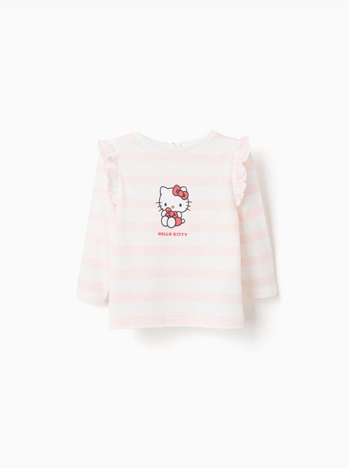 T-shirt a righe a maniche lunghe con hello kitty - Kiabi