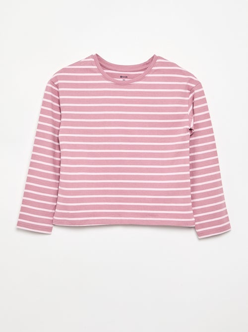 T-shirt a righe a maniche lunghe - Kiabi