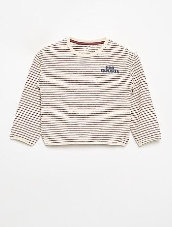 T-shirt a righe a maniche lunghe
