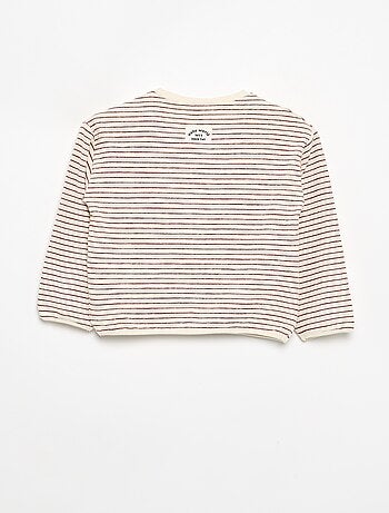 T-shirt a righe a maniche lunghe