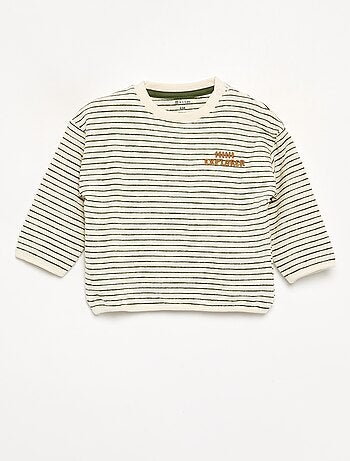 T-shirt a righe a maniche lunghe