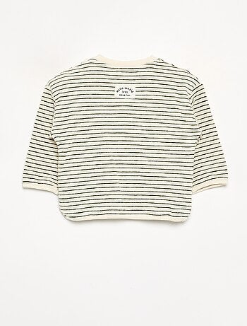 T-shirt a righe a maniche lunghe