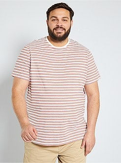 Taglie forti Uomo - T-shirt a righe - Kiabi