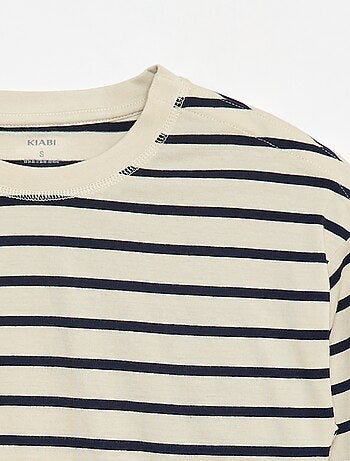 T-shirt a righe con spalla con velcro - So Easy