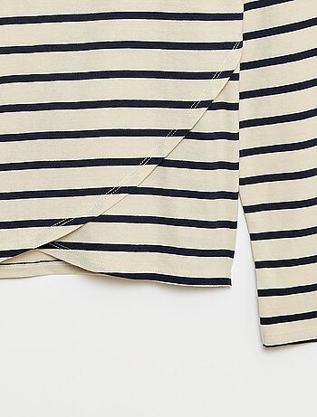 T-shirt a righe con spalla con velcro - So Easy