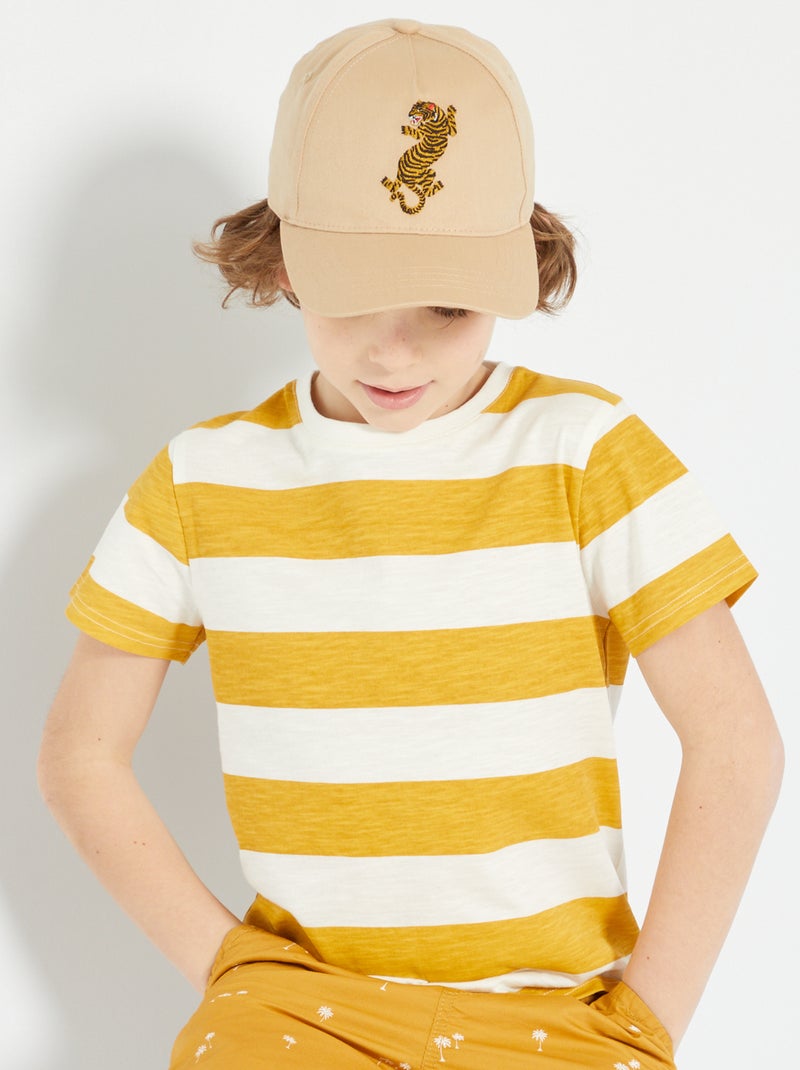 T-shirt a righe GIALLO - Kiabi