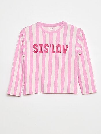 T-shirt a righe in cotone