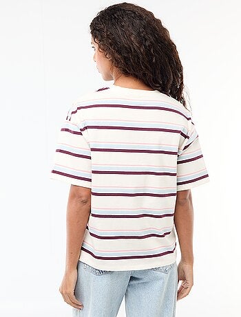 T-shirt a righe in jersey a maniche corte