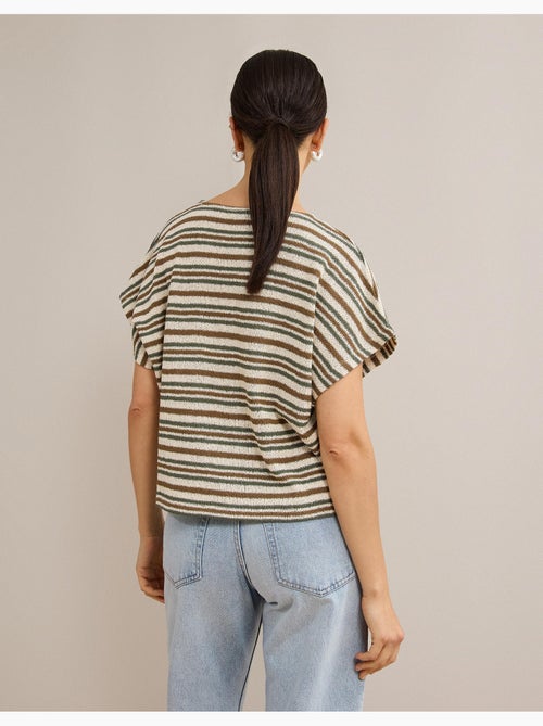 T-shirt a righe in maglia rustica, mo fashion - Kiabi