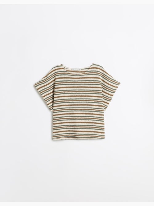 T-shirt a righe in maglia rustica, mo fashion - Kiabi