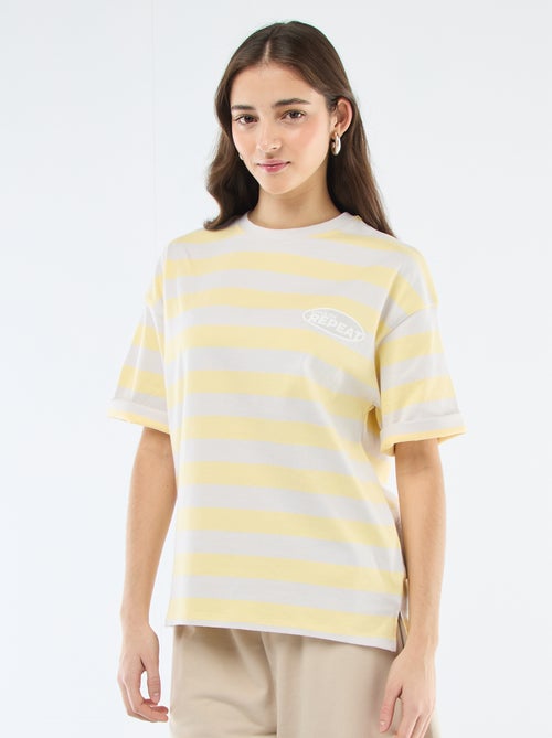 T-shirt a righe larghe - Kiabi