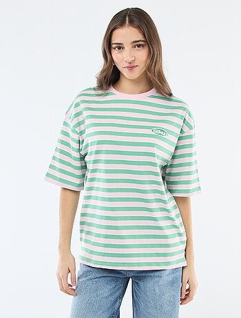 T-shirt a righe larghe