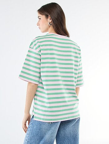 T-shirt a righe larghe