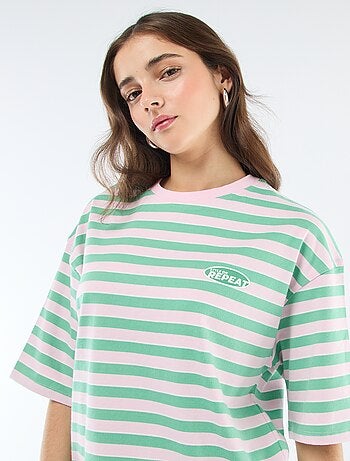 T-shirt a righe larghe