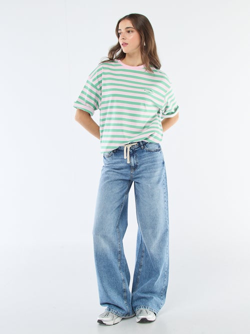 T-shirt a righe larghe - Kiabi