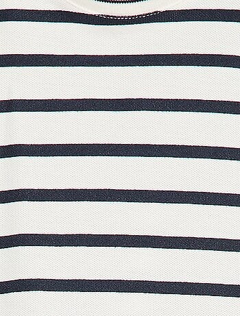 T-shirt a righe maniche corte in cotone