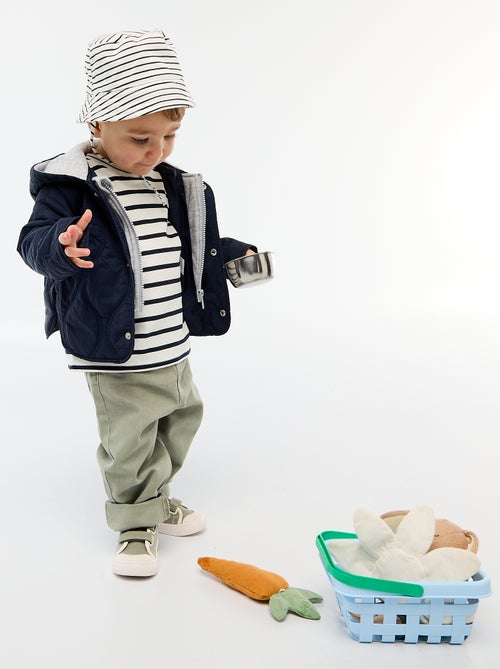 T-shirt a righe maniche corte in cotone - Kiabi