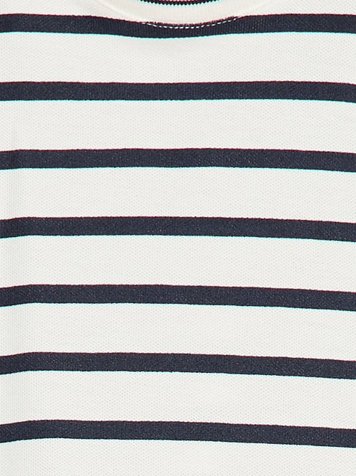 T-shirt a righe maniche corte in cotone - Kiabi