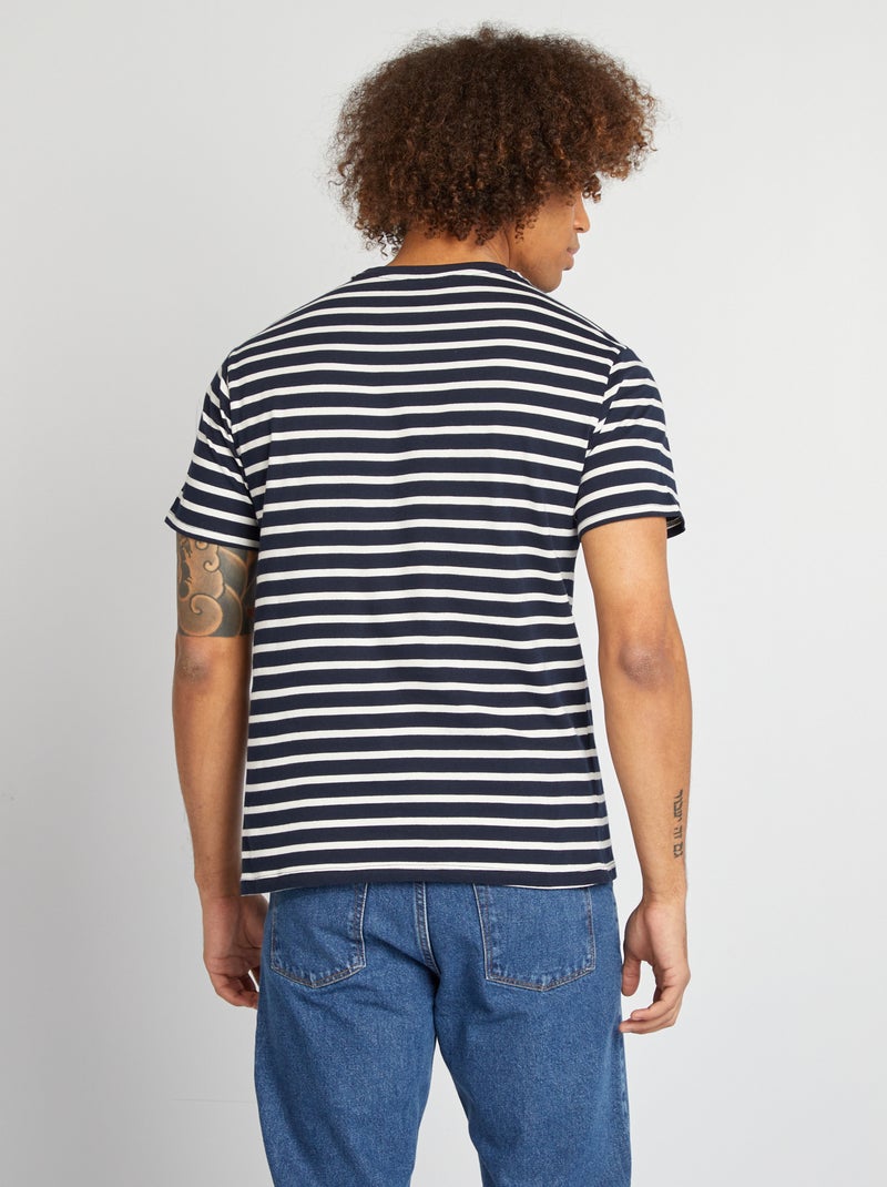 Maglione Uomo A Righe Con Scollo Rotondo – In Trama A Corda, Casual, Per Inverno E Tempo Libero