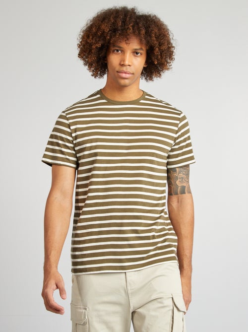 T-shirt a righe maniche corte scollo tondo - Kiabi