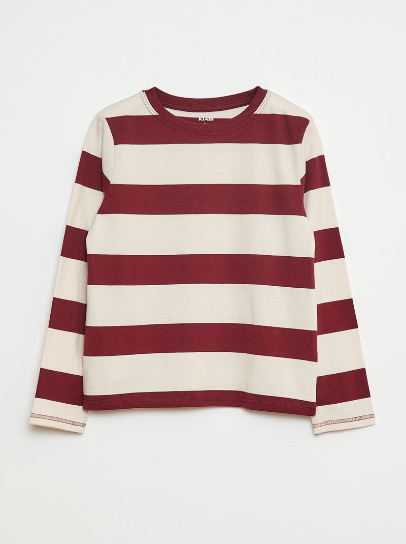 T-shirt a righe Marrone - Kiabi