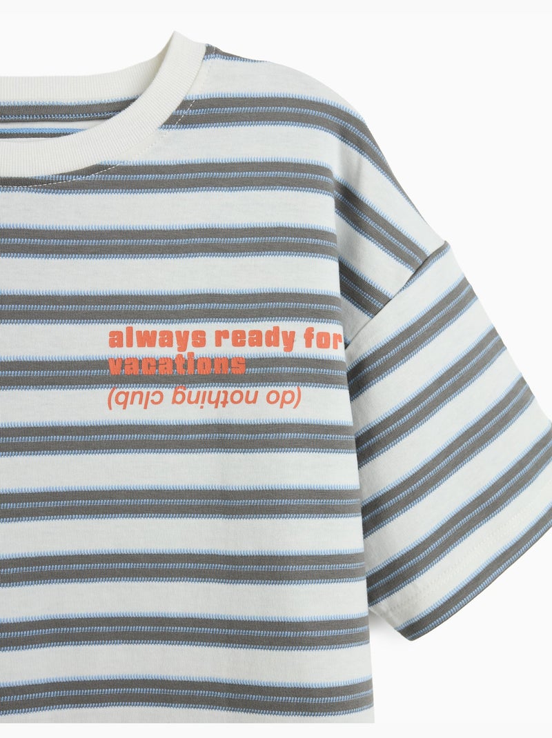 T-shirt a righe, MO Fashion Grigio - Kiabi