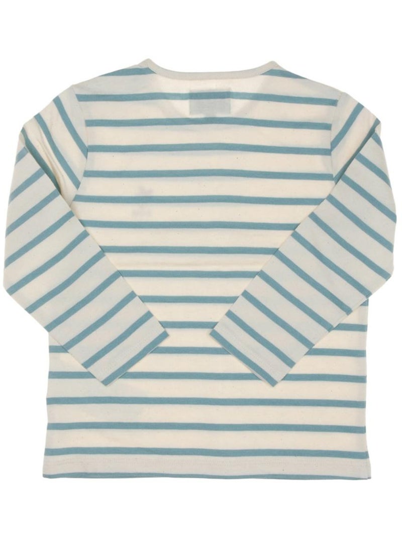T-shirt a Righe per Bambino Eloris Turchese - Kiabi