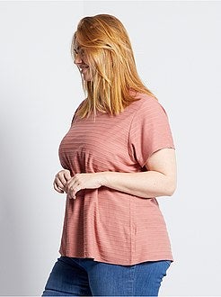 Taglie forti donna - T-shirt a righe - Kiabi