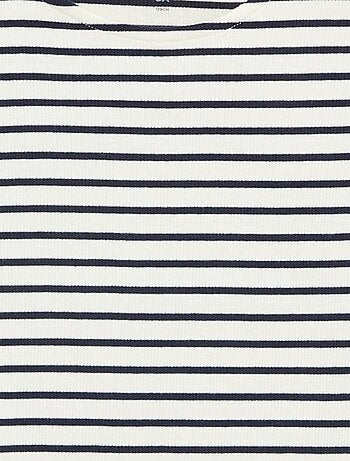 T-shirt a righe senza maniche