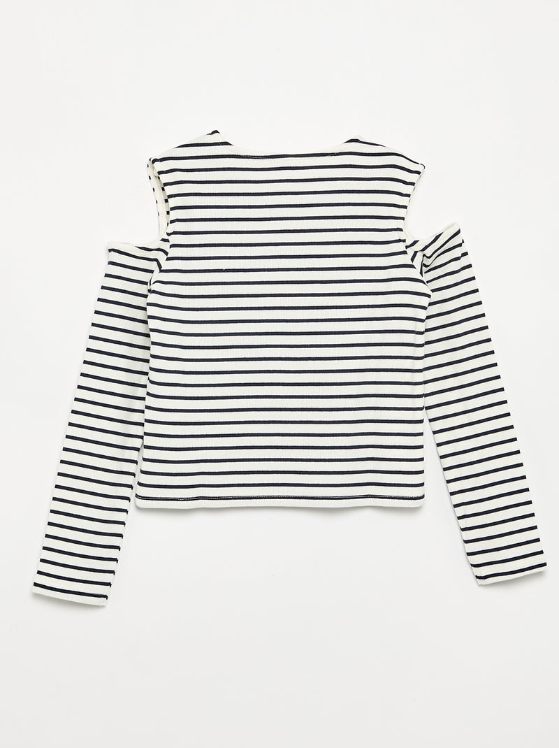 T-shirt a righe senza maniche Blu - Kiabi