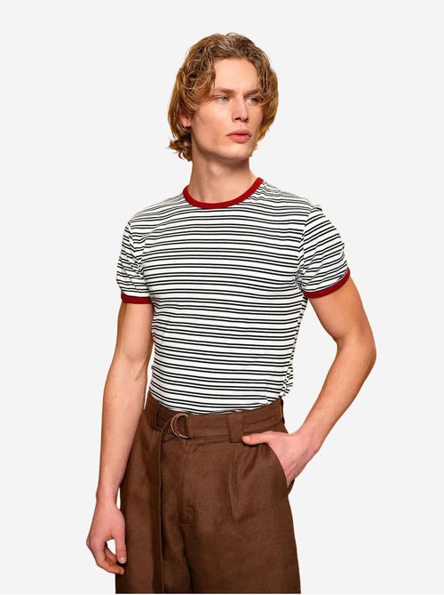 T-shirt a righe slim fit con girocollo giesto - Kiabi