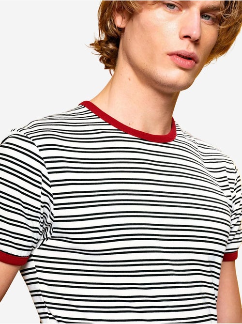 T-shirt a righe slim fit con girocollo giesto - Kiabi
