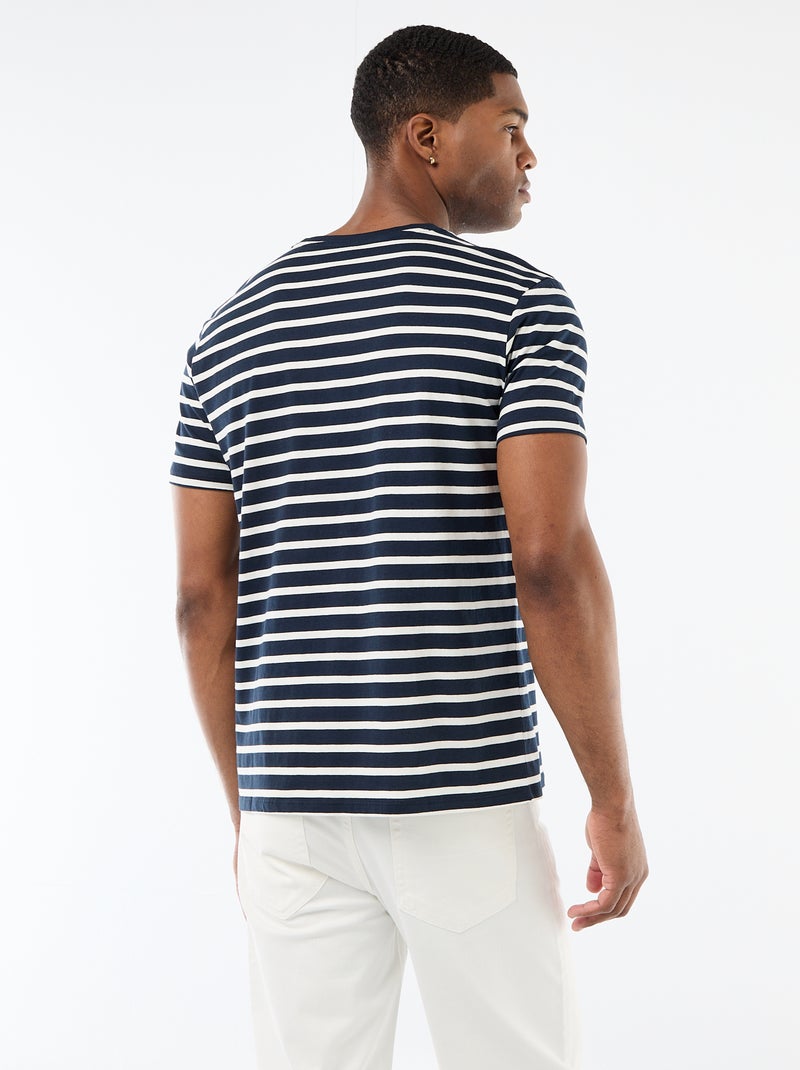 T-shirt a righe stile marinaro Blu - Kiabi