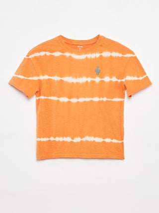 T-shirt a righe tie and dye