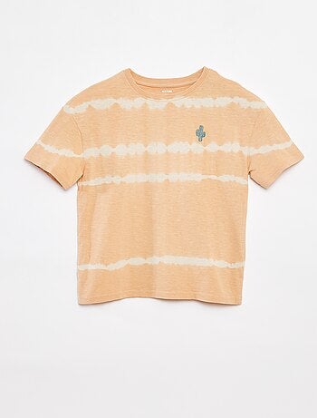 T-shirt a righe tie and dye