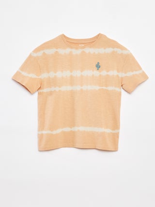 T-shirt a righe tie and dye